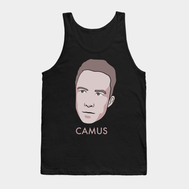 Portrait of Albert Camus - French Philosophy Existentialist Tank Top by isstgeschichte